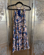 Rebecca Taylor Floral Print Ruffle Pleated Silk Dress Size 8 photo 2