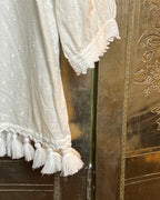 Roller Rabbit Hafsa White Tassel Blouse Size M photo 3