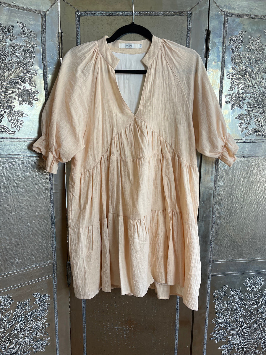 Spell Sunday Linen Mini Dress Almond photo 2