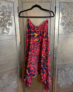 Zimmermann Red Black Abstract Slip Dress Size 0 photo 1