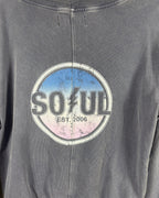 SoulCycle Blue Skull-and-Crossbones Pullover Hoodie Size M — 03 detail