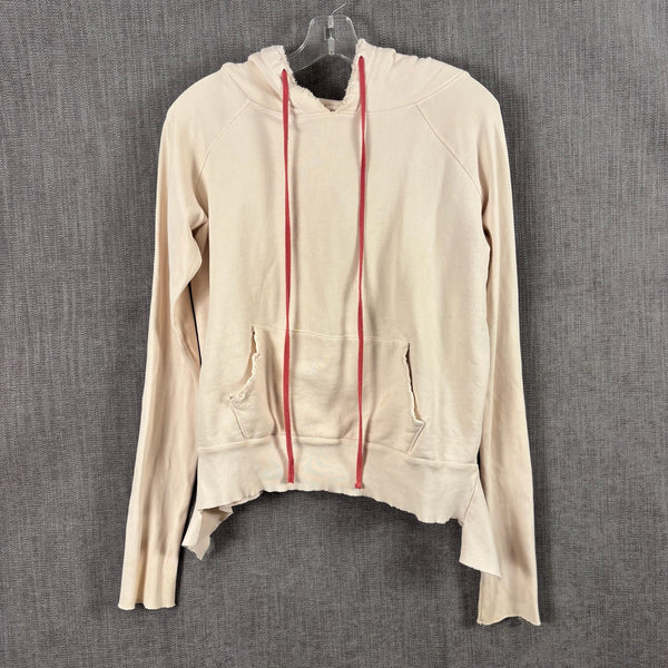 Tee Lab Cream Cotton Hoodie Size SMALL — 01 front