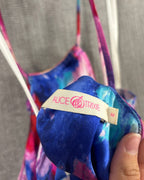 Alice & Trixie Pink and Blue Silk Print Dress Size M — 03 tag