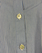 Talbots Petites Blue Striped Cotton-Blend Bow-Cuff Blouse Size XLP — 04 detail 2