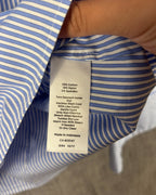 Talbots Petites Blue Striped Cotton-Blend Bow-Cuff Blouse Size XLP — 06 tag 2