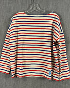 Orcival Red and Blue Striped Cotton Breton Top — 01 front