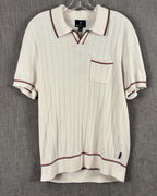 Ben Sherman Ivory Cotton-Blend Knit Polo Size M — 01 front