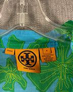 Tory Burch Stephanie Green and Blue Cotton Sequin Tunic Size 6 — 03 tag