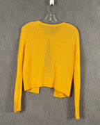 Christopher Fischer Mustard Yellow Cashmere Cardigan Size M — 02 back