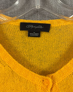 Christopher Fischer Mustard Yellow Cashmere Cardigan Size M — 03 tag