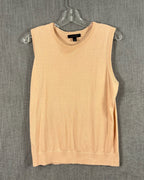 Ann Taylor Peach Sleeveless Shell Size L — 01 front