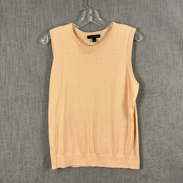 Ann Taylor Peach Sleeveless Shell Size L — 01 front