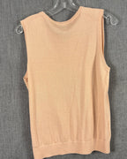 Ann Taylor Peach Sleeveless Shell Size L — 02 back