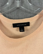 Ann Taylor Peach Sleeveless Shell Size L — 03 tag