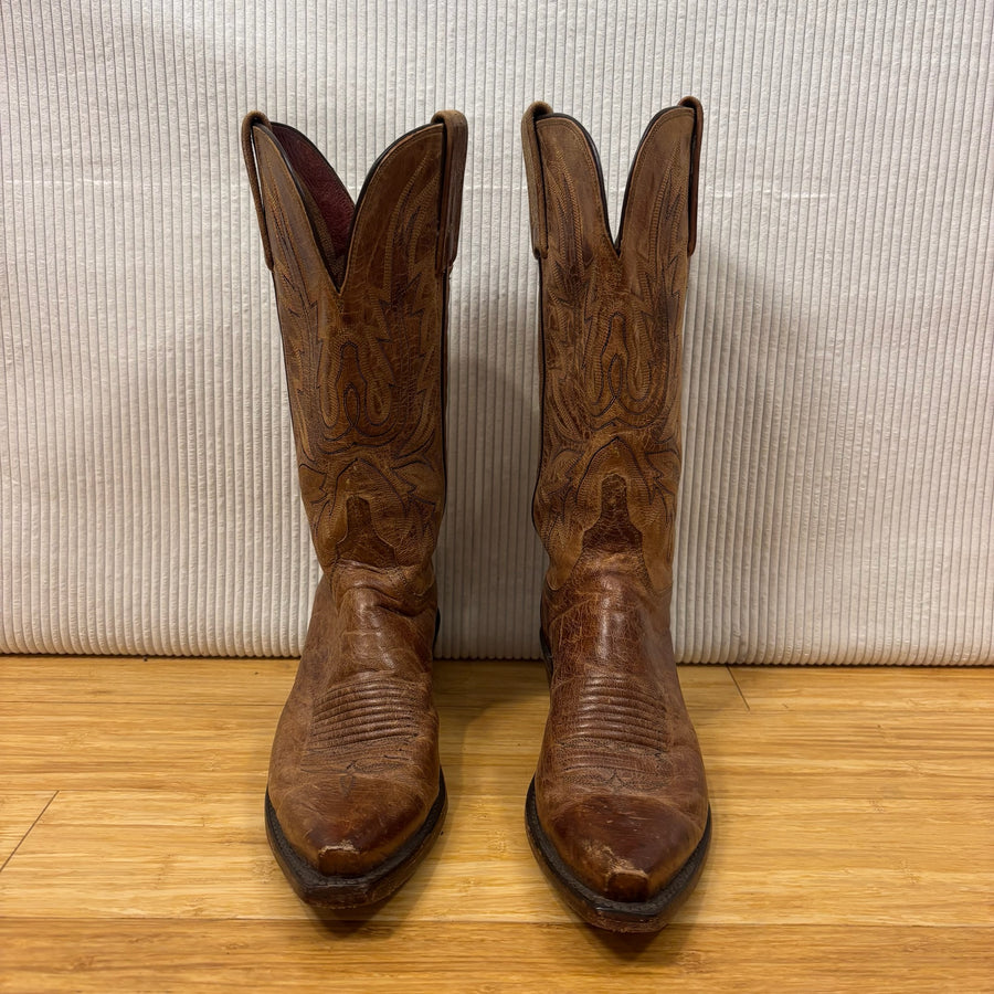 1883 Lucchese Brown Cowboy Boots — 01 front