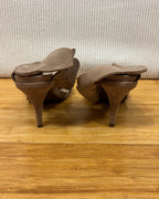 Pedro García Dyane Beige Suede Wedge Sandals Size 38 — 02 back