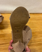 Pedro García Dyane Beige Suede Wedge Sandals Size 38 — 04 tag