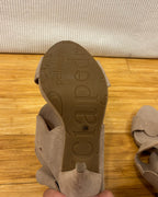 Pedro García Dyane Beige Suede Wedge Sandals Size 38 — 05 tag 2