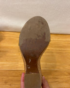 See by Chloé Metallic Gold Leather Cork Wedge Sandals Size 38 — 06 detail 4