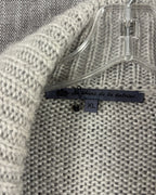 La reine de la bohème Light Gray Mohair-Blend Tie-Back Cardigan Size XL — 03 tag