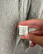 La reine de la bohème Light Gray Mohair-Blend Tie-Back Cardigan Size XL — 04 tag 2