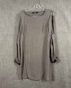 Alice & Trixie Taupe Beaded-Cuff Dress Size S — 01 front
