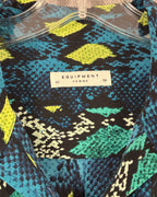 Equipment Femme Blue and Green Print Dress Size XS (TP) — 03 tag