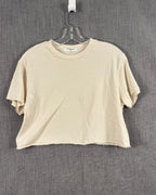 perfectwhitetee Cream Cropped Top Size O-S — 01 front