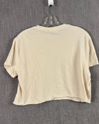 perfectwhitetee Cream Cropped Top Size O-S — 02 back