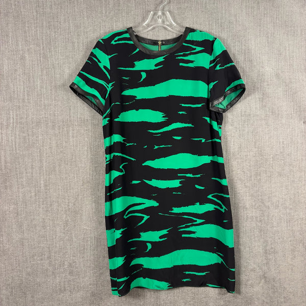 Alice & Trixie Green and Black Print Dress Size M — 01 front