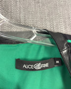 Alice & Trixie Green and Black Print Dress Size M — 04 tag