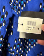 Diane von Furstenberg Blue Print Shirt Dress 718155-011 Size 2 — 04 tag 2
