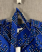 Diane von Furstenberg Blue Print Shirt Dress 718155-011 Size 2 — 05 tag 3