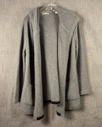 Chinti and Parker Gray Hooded Cardigan — 01 front