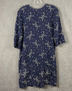 Equipment Femme Aubrey Ultra Marine Star-Print Silk Dress Size XS (TP) — 01 front