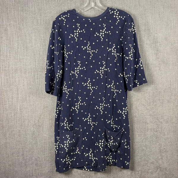 Equipment Femme Aubrey Ultra Marine Star-Print Silk Dress Size XS (TP) — 01 front