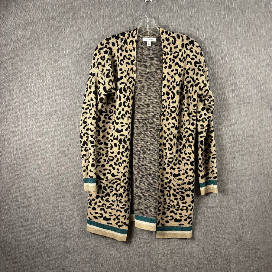 Wild Flower Leopard-Print Cardigan Size UK S (EU S, US XS) — 01 front