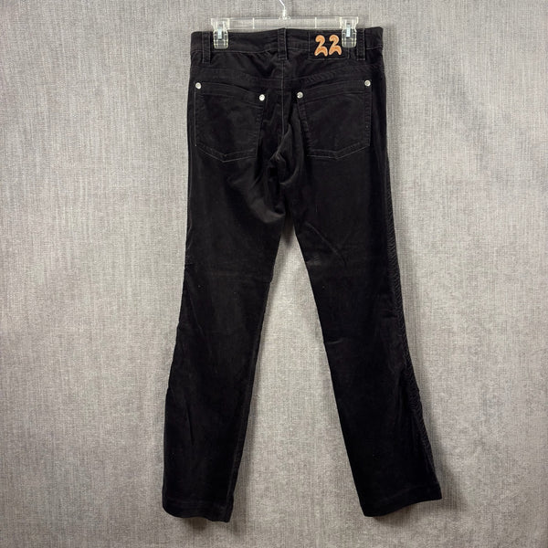 Navy Side-Button Velvet Pants (Brand Unconfirmed) — 01 back