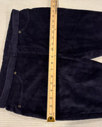 Navy Side-Button Velvet Pants (Brand Unconfirmed) — 03 detail 2