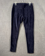 HUE Navy Velvet Pants Size L — 02 back