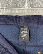 HUE Navy Velvet Pants Size L — 03 tag