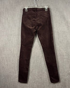 AG Adriano Goldschmied Burgundy Corduroy The Legging Super Skinny — 02 back