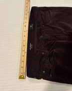 AG Adriano Goldschmied Burgundy Corduroy The Legging Super Skinny — 03 detail