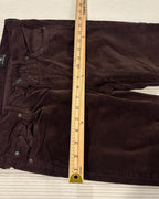 AG Adriano Goldschmied Burgundy Corduroy The Legging Super Skinny — 04 detail 2