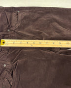 AG Adriano Goldschmied Burgundy Corduroy The Legging Super Skinny — 05 detail 3