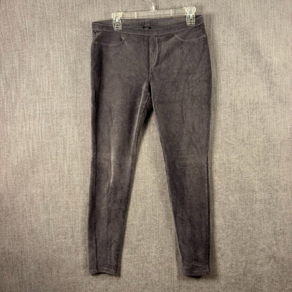 HUE Gray Velour Pants Size L — 01 front