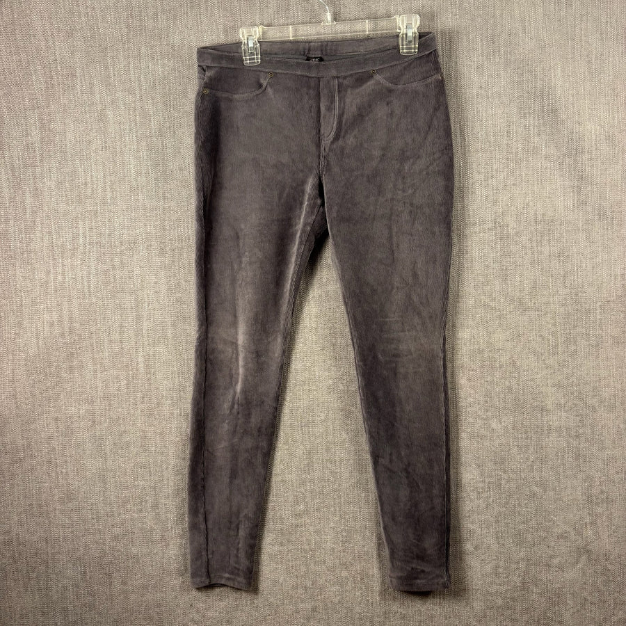 HUE Gray Velour Pants Size L — 01 front