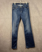 7 For All Mankind Blue Bootcut Jeans — 01 front
