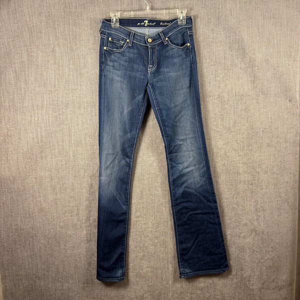 7 For All Mankind Blue Bootcut Jeans — 01 front