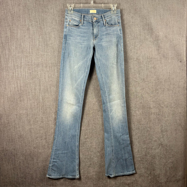 MOTHER Light-Wash Flare Jeans Size 26 — 01 front